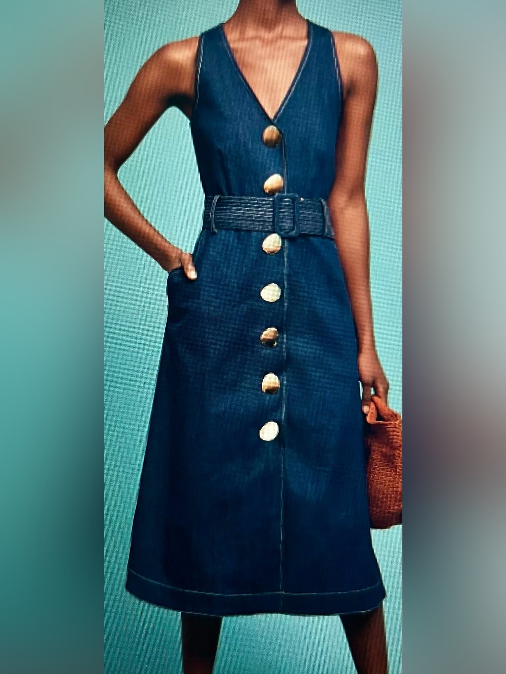 Paper London SZ 4 US denim dress